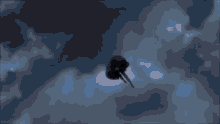 a silhouette of a person flying through the air