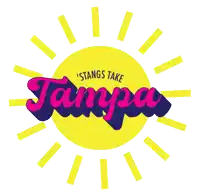 a logo that says ' stags take tampa ' on it