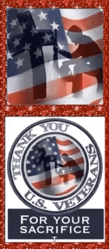 a thank you u.s. veterans for your sacrifice greeting card