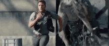 Running From My Problems Like Jurassicpark GIF - Jurassic Park Jurassic World Chris Pratt GIFs
