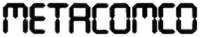 the word metacomco is written in black on a white background