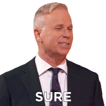 Sure Gerry Dee Sticker - Sure Gerry Dee Family Feud Canada Stickers