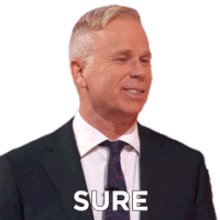 Sure Gerry Dee Sticker - Sure Gerry Dee Family Feud Canada Stickers