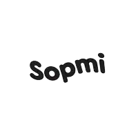 a black logo for sopmi sopmi on a white background