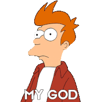 My God Philip J Fry Sticker - My God Philip J Fry Futurama Stickers