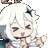 a cartoon girl with white hair and a star on her head is holding a cup .