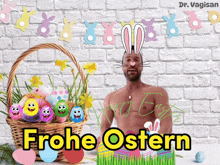 Frohe Ostern Osterhase GIF - Frohe Ostern Osterhase Ostereier GIFs