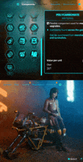 a screenshot of a video game that says polycarbonate on the top