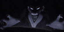 a black and white image of a cartoon character