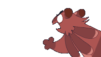 a cartoon drawing of a bird with a surprised look on his face