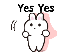 Yes Bunny Sticker - Yes Bunny Stickers