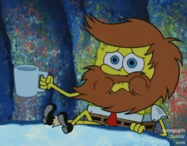 Spongebob Beard GIF – Spongebob Beard Chewing – GIFs entdecken und teilen