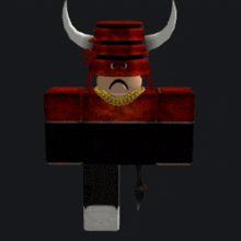 a roblox character wearing a red hat and a black shirt that says obey