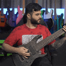 Playing The Guitar Andrew Baena GIF - Playing The Guitar Andrew Baena Feeling The Music GIFs