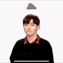 a young man with a speech bubble that says i am ruined