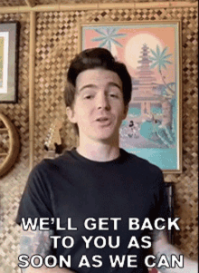 Well Get Back To You As Soon As We Can Drake Bell GIF - Well Get Back To You As Soon As We Can Drake Bell Cameo GIFs