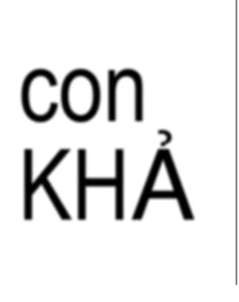 a white background with black letters that say con kha