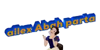 a picture of snow white with the words ailex abah parta