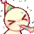 a pixel art of a person wearing a party hat .