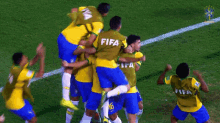 celebrando o gol cbf confederacao brasileira de futebol selecao brasileira sub17 comemorando em grupo