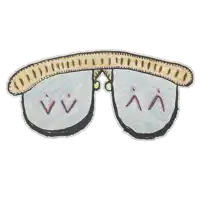 a drawing of a pair of glasses with the letters vv and aa on them