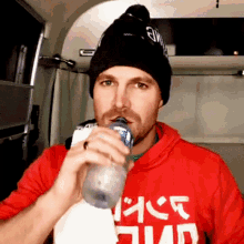 water stephen amell handsome drinks