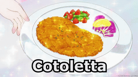 Cotoletta Impanata Costoletta Fettina Carne Fritto Cibo GIF - Cutlet Breaded Cutlet Schnitzel GIFs