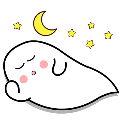 Cute Ghost Sticker - Cute Ghost Sleep Stickers