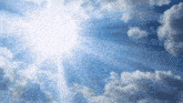 the sun shines brightly through the clouds in a blue sky