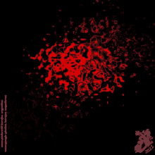 a black background with red spots and the year 2022 on it