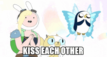 Kiss Each Other Adventure Time GIF - Kiss Each Other Adventure Time Fionna And Cake GIFs