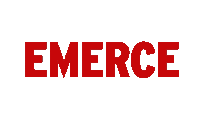 Emerce Red Text Sticker - Emerce Red Text White Text Stickers