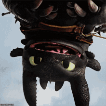 Toothless Upside Down GIF