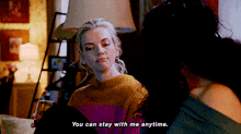 Chicago Fire Sylvie Brett GIF - Chicago Fire Sylvie Brett You Can Stay With Me Anytime GIFs