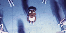 a cartoon character is surrounded by hands that say netflix on the bottom
