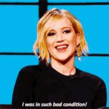 I Was In Such Bad Condition Jennifer Lawrence GIF - I Was In Such Bad Condition Jennifer Lawrence The Mocking Jay GIFs