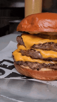 Triple Cheeseburger Food GIF - Triple Cheeseburger Food Cheeseburger GIFs