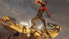 Throwing The Drone Miles Morales GIF - Throwing The Drone Miles Morales Peter Parker GIFs
