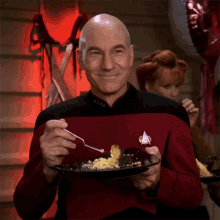 happy jean luc picard star trek the next generation smiling