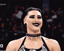 the judgment day rhea ripley cute smile smile licking lips