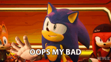 Oops My Bad Tails GIF - Oops My Bad Tails Sonic The Hedgehog GIFs