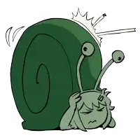 a cartoon drawing of a snail with a crown on its head