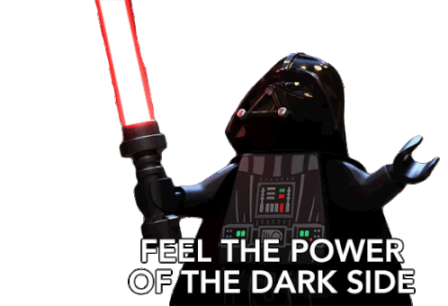 Feel The Power Of The Dark Side Darth Vader Sticker - Feel The Power Of The Dark Side Darth Vader Lego Star Wars Terrifying Tales Stickers
