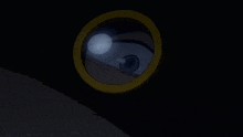 a close up of a person 's eye through a window