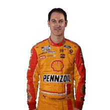 pointing right joey logano nascar to the right over there