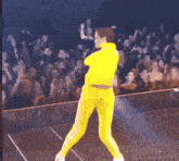 Dancing Yellow Suit Dance GIF - Dancing Yellow Suit Dance Break It Down GIFs