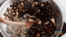 Everyday Food With Sarah Carey: Mushroom And Black Bean Tortilla Casserole GIF