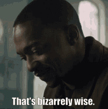 Thats Wise Anthony Mackie GIF - Thats Wise Anthony Mackie Sam Wilson GIFs