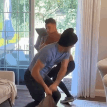 Pillow Fight Caleb Labelle GIF - Pillow Fight Caleb Labelle Daniel Labelle GIFs