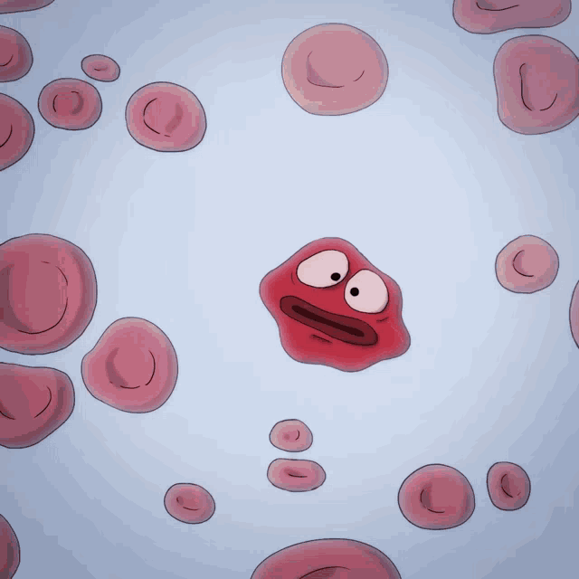 white blood cells cartoon